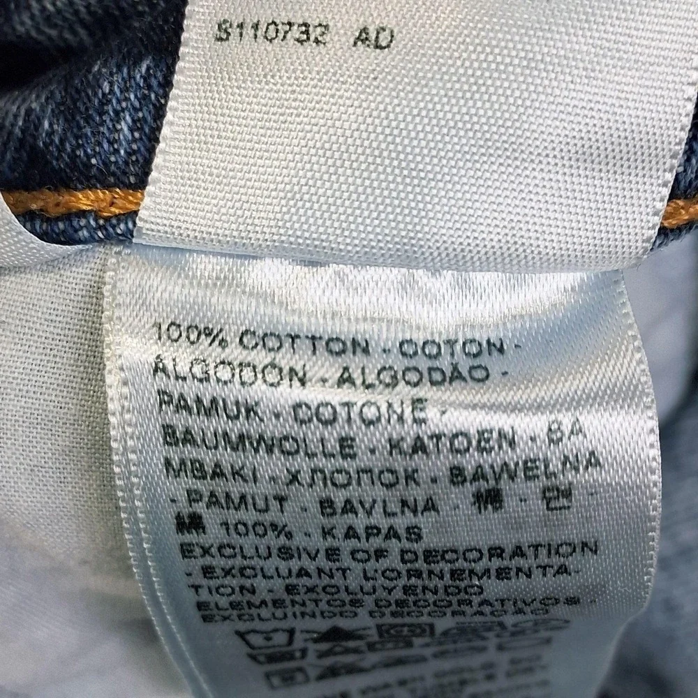 Levis Premium Low Loose Jeans Womens 34x30 Blue Med Wash Relaxed Wide Leg Denim